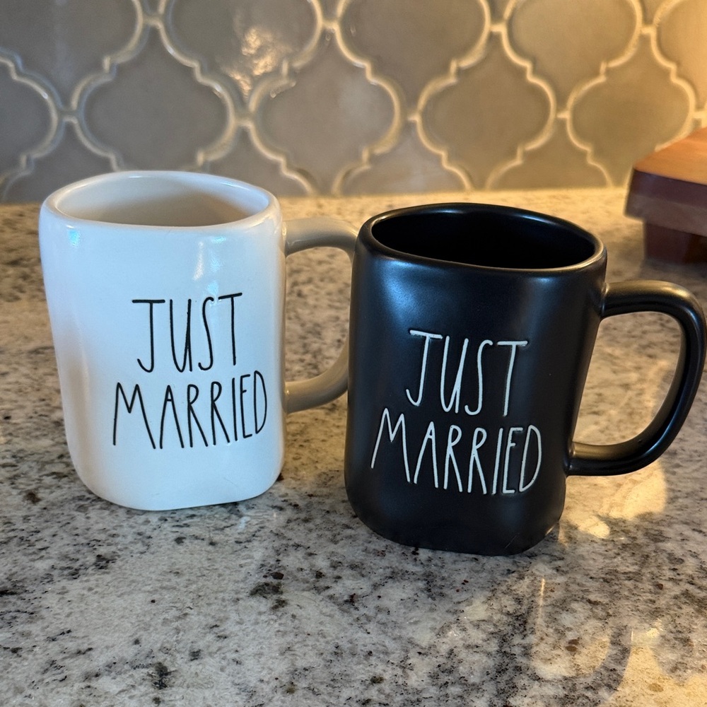 Rae Dunn Just Married mugs
